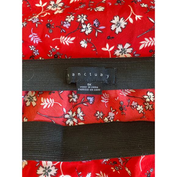 Sanctuary Red Floral Skirt 1X - Picture 5 of 6